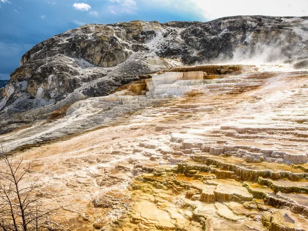 Sulfur Springs Steaming Water Yellowstone National Park Usa — Stock Fotó