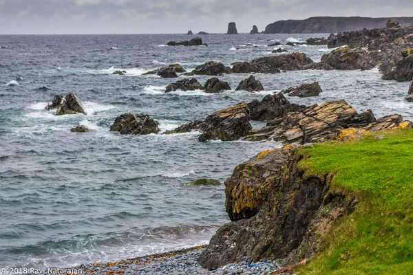 Wellen Und Wind Peitschen Die Bonavistische Küste Neufundland — Stockfoto