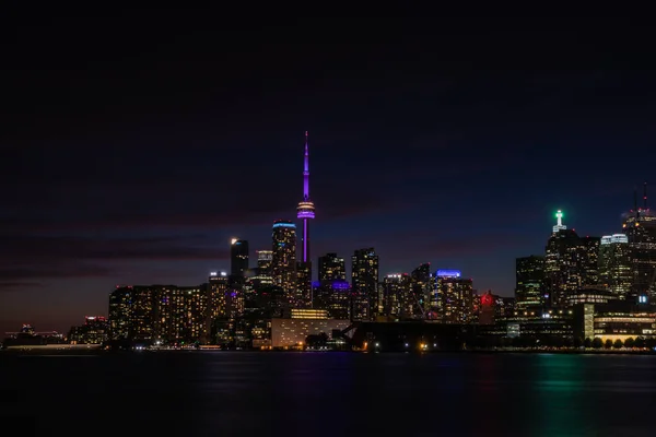 Deep Reflections City Line Lake Toronto Ontario Canada — Stock Photo, Image