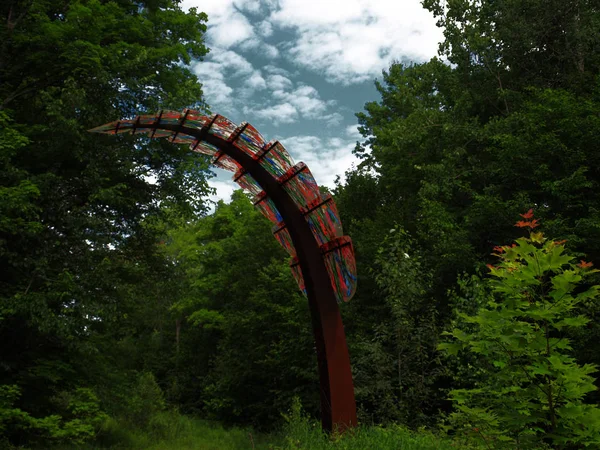 Glass sculpture work by native Canadians, Haliburton, Canada