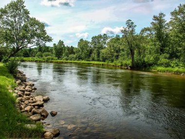 Haliburton, On, Kanada 'nın güzel nehir manzarası