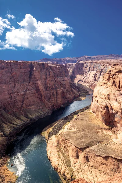 Día Perfecto Para Ver Río Colorado Horseshoe Bend Page — Foto de Stock