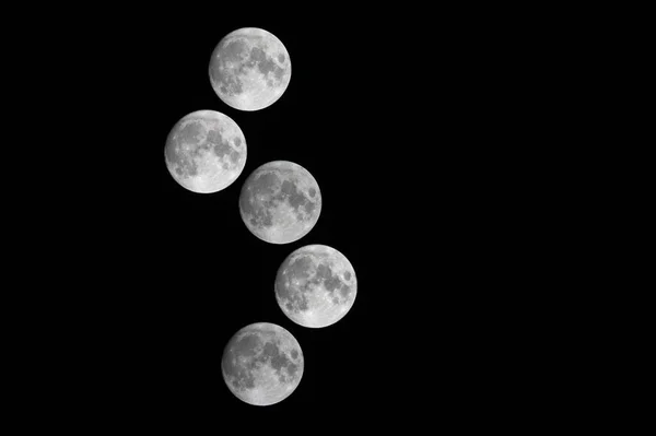 Fotografiando Luna Cielo Nocturno — Foto de Stock