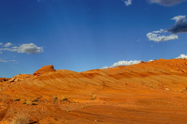 Clouds Almost Kissing Desert Floor Chains Page Arizona Usa — Stock Photo, Image