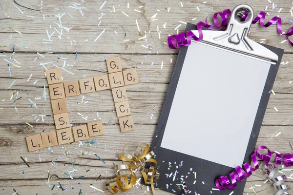 Planche Découper Noire Avec Papier Blanc Vide Scrabble Bois Avec — Photo