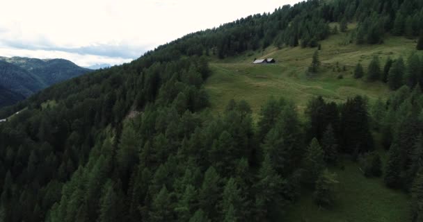 Panoramautsikt Över Hus Bland Gröna Skogen Kullen Ravinen Österrike — Stockvideo