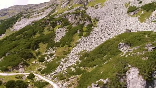 Panoramatický Pohled Kolnbrein Přehradní Nádrže Pohoří Vysoké Taury Rakousko — Stock video