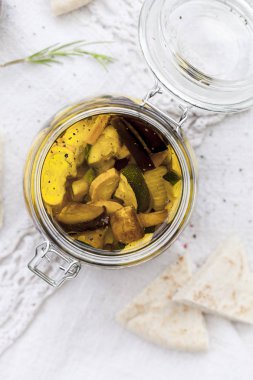 meze beyaz Tekstil salataya ile jar 