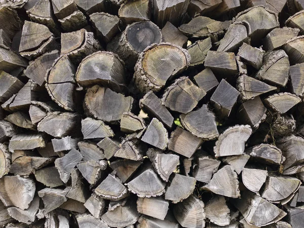 Close Pile Wooden Logs Firewood — Stock Photo, Image