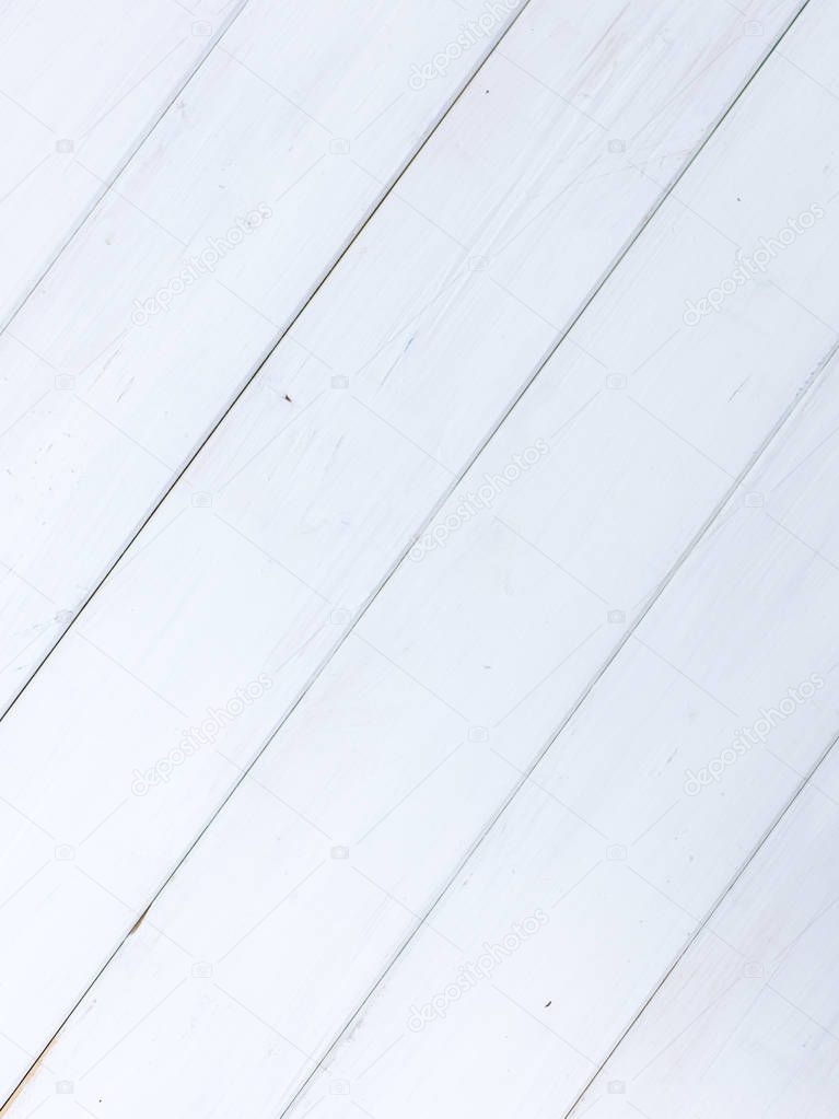 Carpentry template with white wooden planks