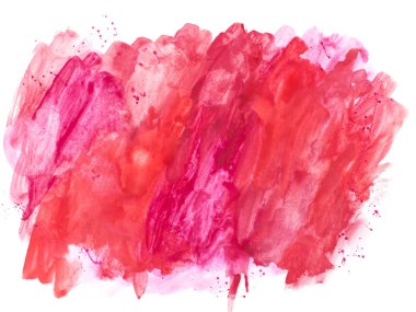 Beyaz üzerine izole edilmiş suluboya boya lekesi yakın plan çekimi.