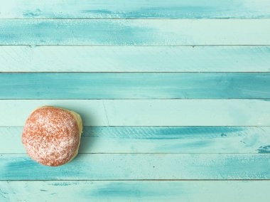 tatlı çörek ile güzel turkuaz karnaval arka plan 