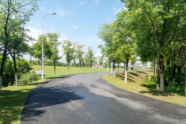 Modern şehirde yürüyüş yolu