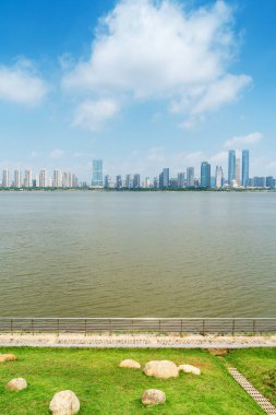 Nanchang 'ın Şehir Sahnesi Yeni Bölge, Jiangxi, Çin