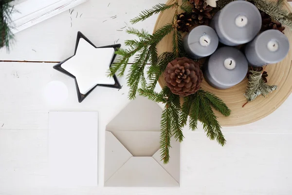 Mockup Christmas card — Stock Photo, Image