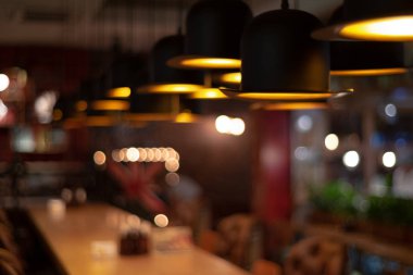 Mevsimlik arka plan, bir kafe interrior bulanık görüntü