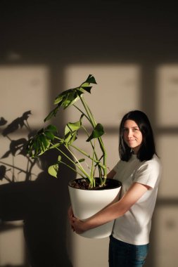 Bahçıvanlık, ot yetiştiren genç bir kadın.