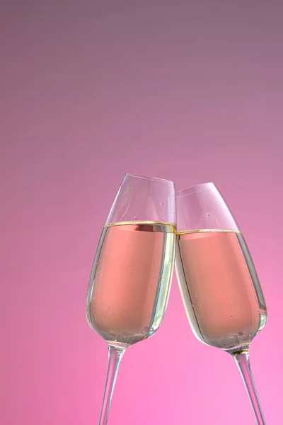 Nouvel Fond Verres Champagne — Photo