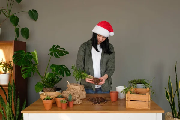 Jardinería Mujer Joven Cuidando Planta Marihuana —  Fotos de Stock