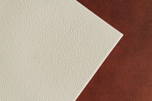 Textura Couro Vermelho Branco — Fotografia de Stock