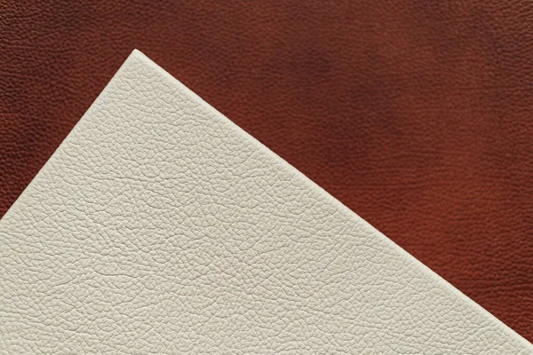 Textur Aus Rotem Und Weißem Leder — Stockfoto