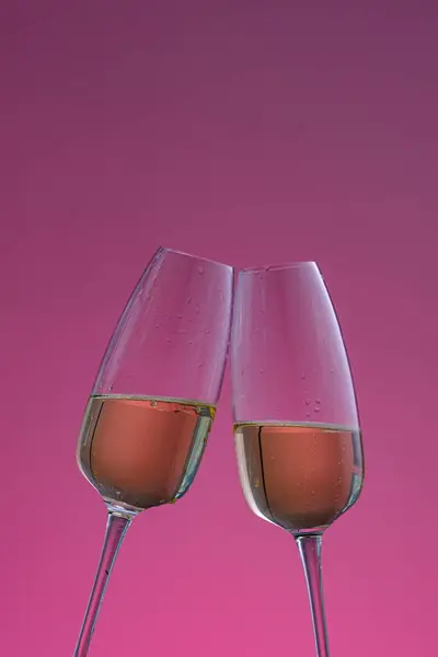 Nouvel Fond Verres Champagne — Photo