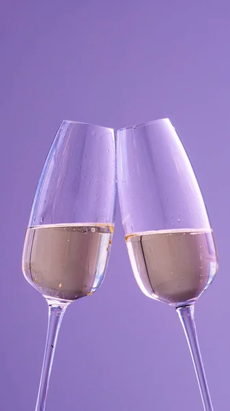 Nouvel Fond Verres Champagne — Photo