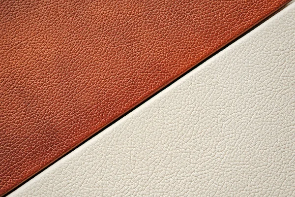 Textur Aus Rotem Und Weißem Leder — Stockfoto