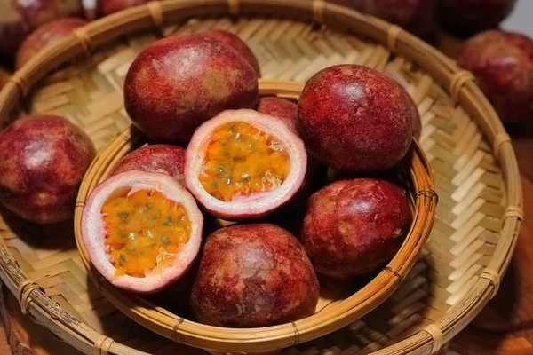 Passion fruit is food with health benefits.