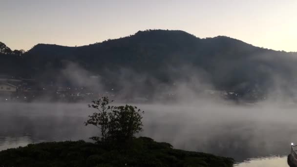 Rak Thai Village Napkelte Idején Helyek Mae Hong Son Tartományban — Stock videók