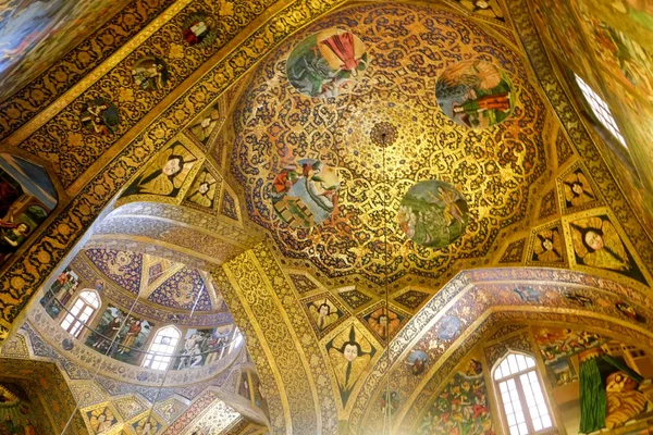 Vank, Ermeni kutsal savior katedral iç görünümü. Yeni Culfa, Isfahan, Iran.