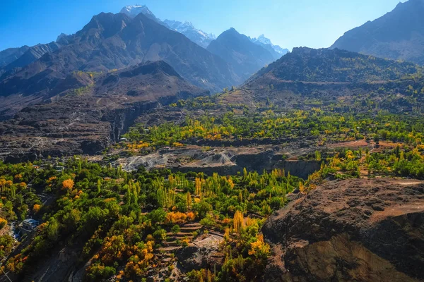 Paisaje Otoñal Montañas Gilgit Jalá Vista Desde Autopista Karakoram Pakistán — Foto de Stock