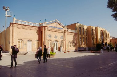 İsfahan Yeni Julfa ilçe, İran. 30 Ekim 2016 : Ermeni vank kutsal kurtarıcı katedrali yakınlarındaki Khachatur Kesaratsi Müzesi'nin inşası.