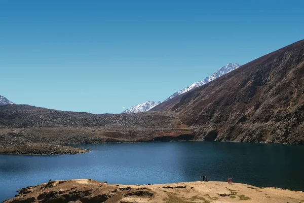 Natuur Landschap Uitzicht Lulusar Lake Met Besneeuwde Bergketen Kaghan Valley — Stockfoto