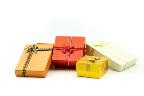 圣诞礼品盒用于节日贺卡的概念 — 图库照片