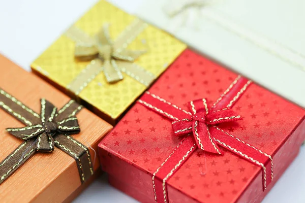 Рождественская Подарочная Коробка Концепцией Праздничных Открыток — стоковое фото