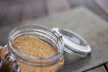 closeup kahverengi şeker.