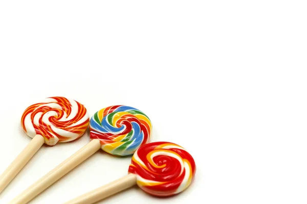 Dulces Caramelos Colores Piruletas Que Utilizan Para Concepto Candy Day — Foto de Stock