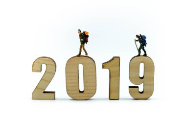 Minyatür insanlar: gezgin Backpacker 201 ahşap sayısı ile