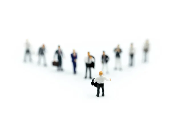 Miniature People Buisnessman Friend Buisness Team Concept — Stock Photo, Image