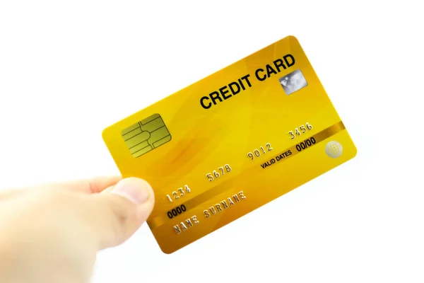 Kreditkarte mit Stapeln von Münzen golden funkeln Hintergrund. Flosse — Stockfoto