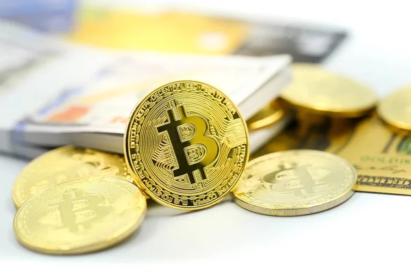 Dolar banknot kredi kartı ile Bitcoins, bitcoin kabul 