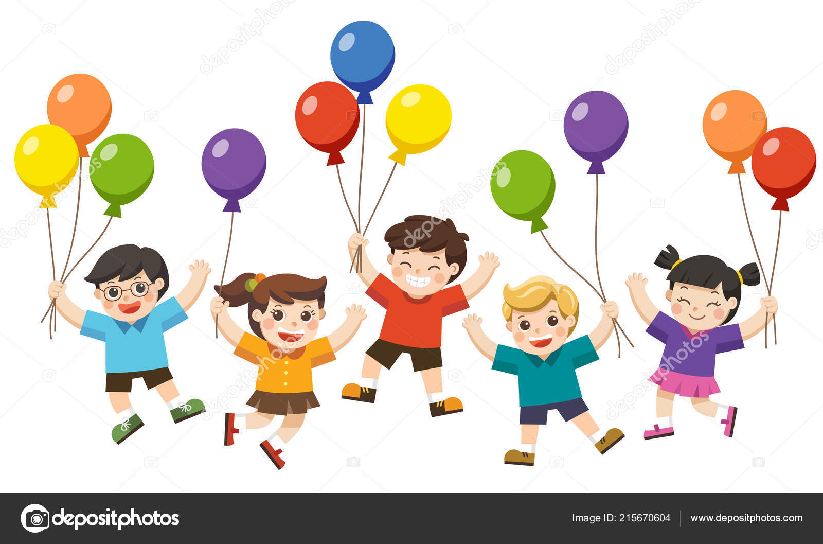 Happy kids jumping isolated  Happy kids, Childrens illustrations, Children  illustration