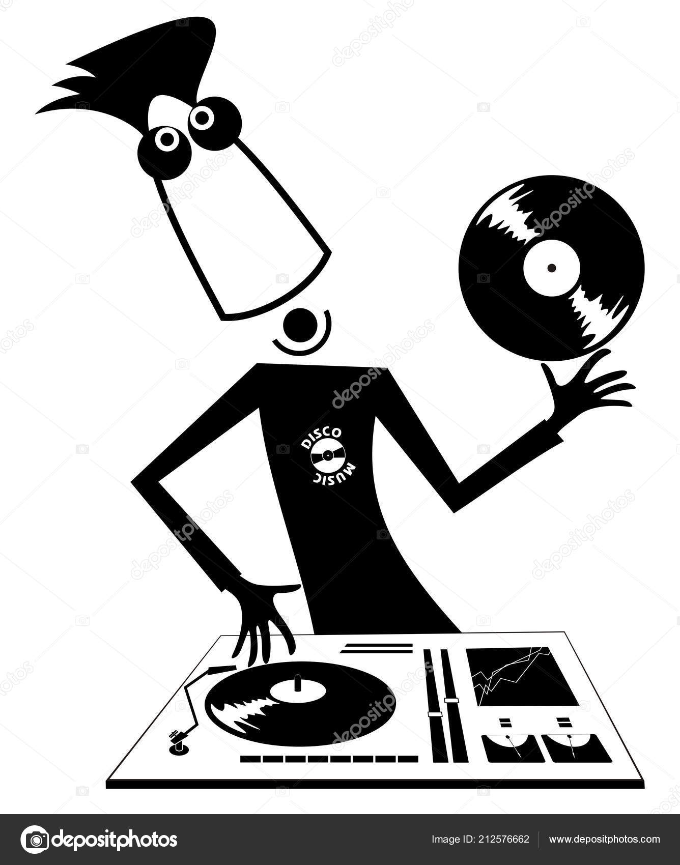 Dj Clipart Black And White