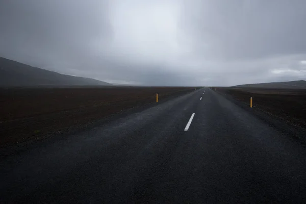 Eenzame Landweg Ijsland — Stockfoto