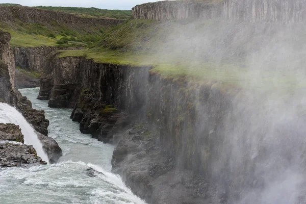 Gran Cascada Gullfoss Islandia Parte Círculo Oro —  Fotos de Stock