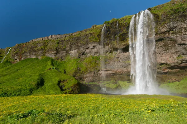 Zlanda Nın Güney Kıyısında Seljalandsfoss Şelalesi — Stok fotoğraf