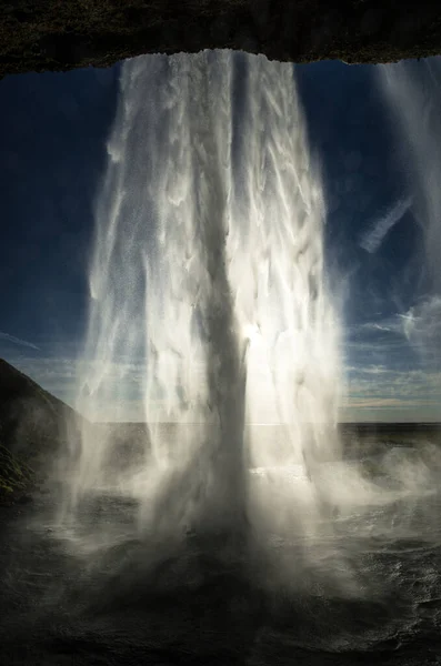 Cachoeira Seljalandsfoss Costa Sul Islândia — Fotografia de Stock