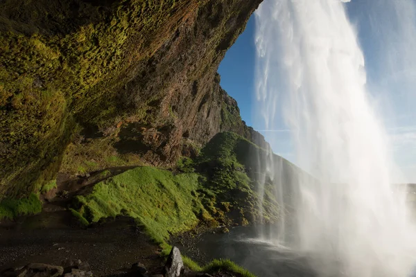 Cachoeira Seljalandsfoss Costa Sul Islândia — Fotografia de Stock