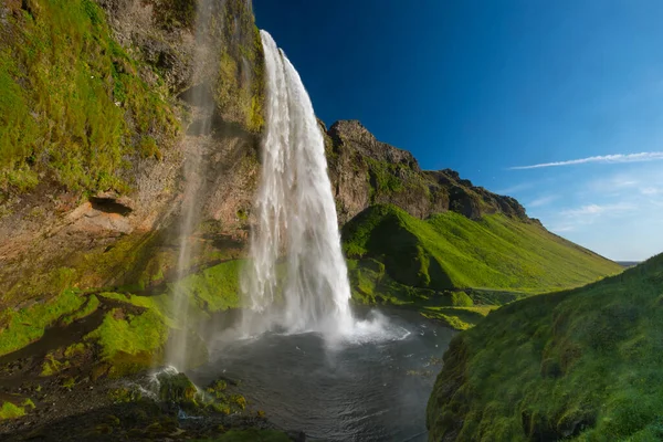 Seljalandsfoss Waterfall Southcoast Iceland Stock Image